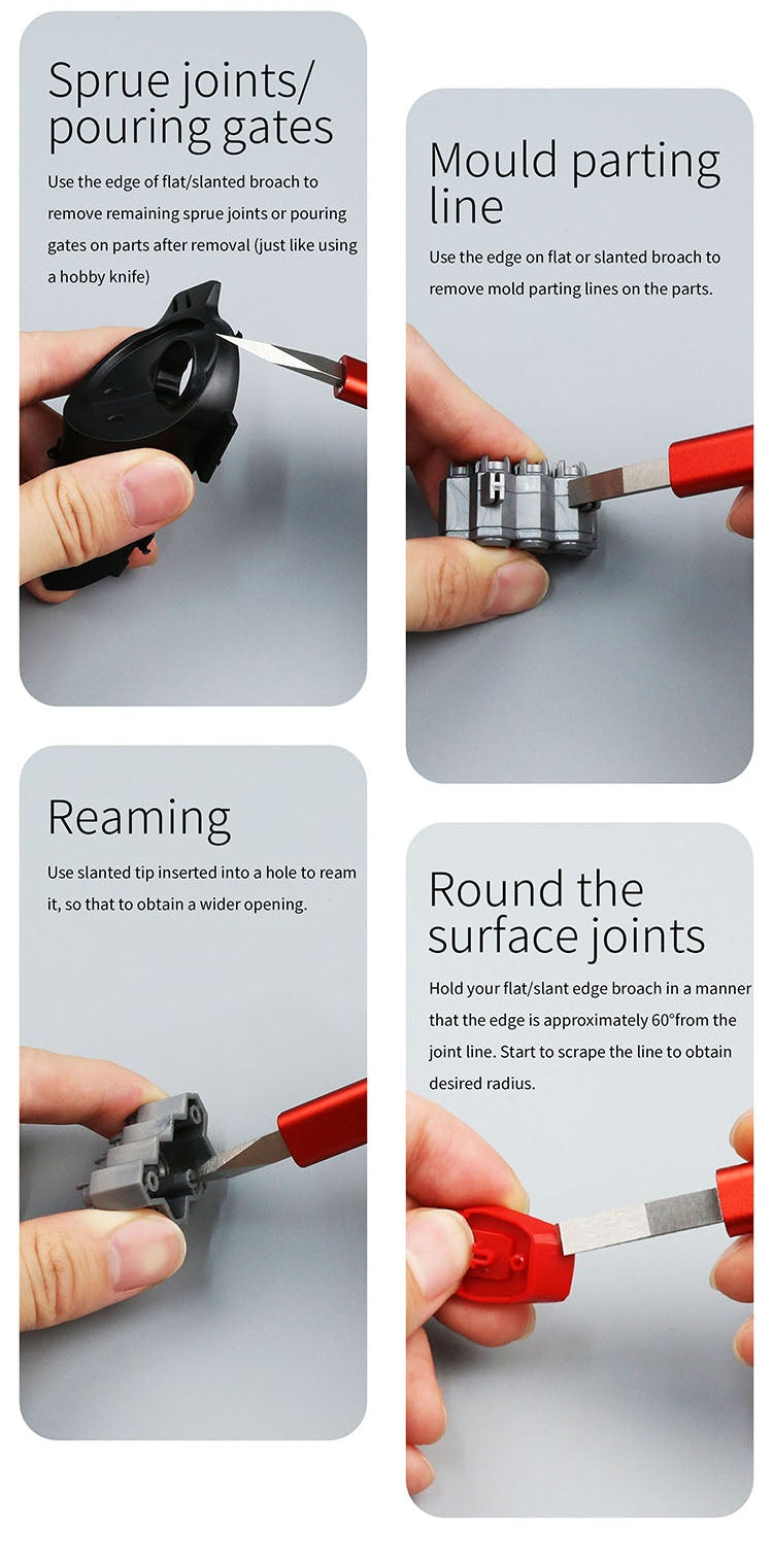 Dspiae Broad Edge Broach Blade / Broad Edge Broach Handle (AT-TSA / AT-TSB)