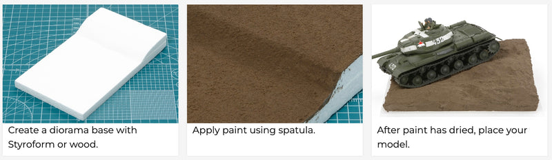 Tamiya Diorama Texture Paint - Soil Effect, Dark Earth (100mL) (87109)