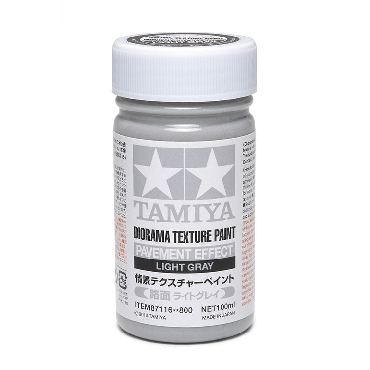Tamiya Diorama Texture Paint - Pavement Effect, Light Gray (100mL) (87116)