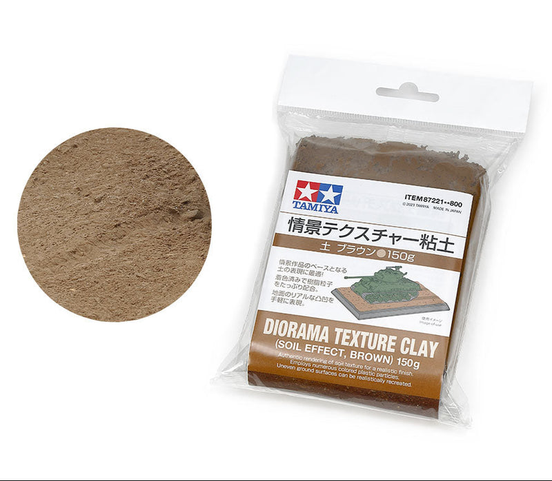 Tamiya Diorama Texture Clay - Soil Effect, Brown (150g) (87221)
