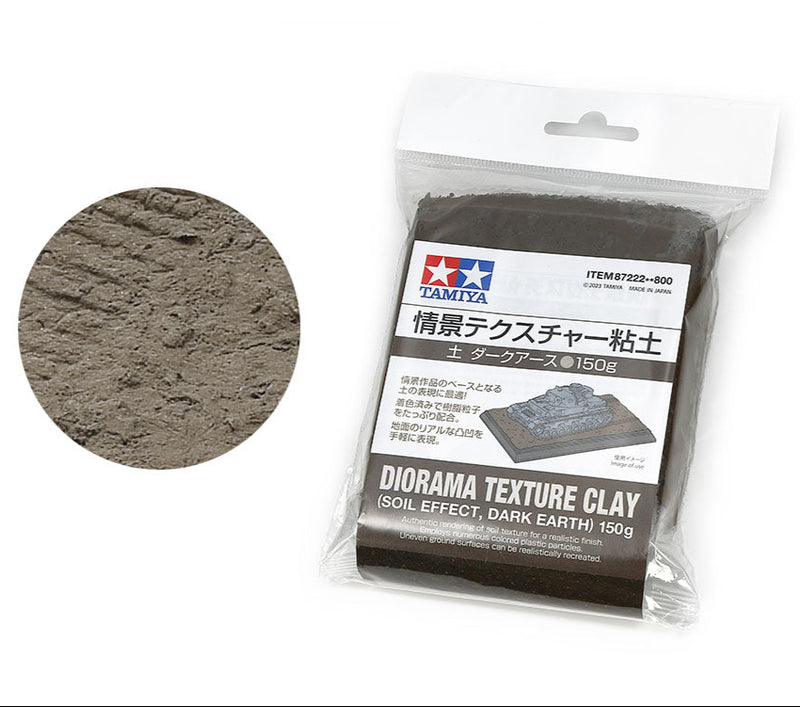Tamiya Diorama Texture Clay - Soil Effect, Dark Earth (150g) (87222)