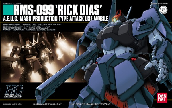 High Grade (HG) HGUC 1/144 RMS-099 Rick Dias