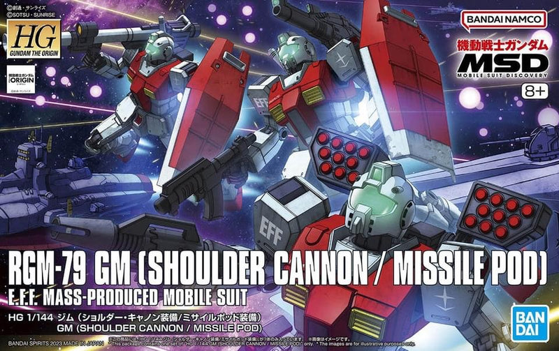 High Grade (HG) Gundam The Origin 1/144 RGM-79 GM (Shoulder Cannon/ Missile Pod Equipment)