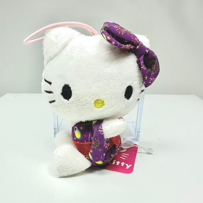 Sanrio Mini Mascot - Hello Kitty Fireworks Yukata Mascot (Purple)