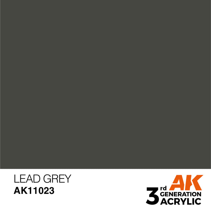 AK Interactive AK11023 3rd Gen Acrylic Lead Grey 17ml