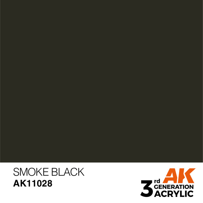 AK Interactive AK11028 3rd Gen Acrylic Smoke Black 17ml