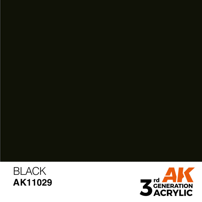 AK Interactive AK11029 3rd Gen Acrylic Black 17ml