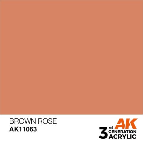 AK Interactive AK11063 3rd Gen Acrylic Brown Rose 17ml