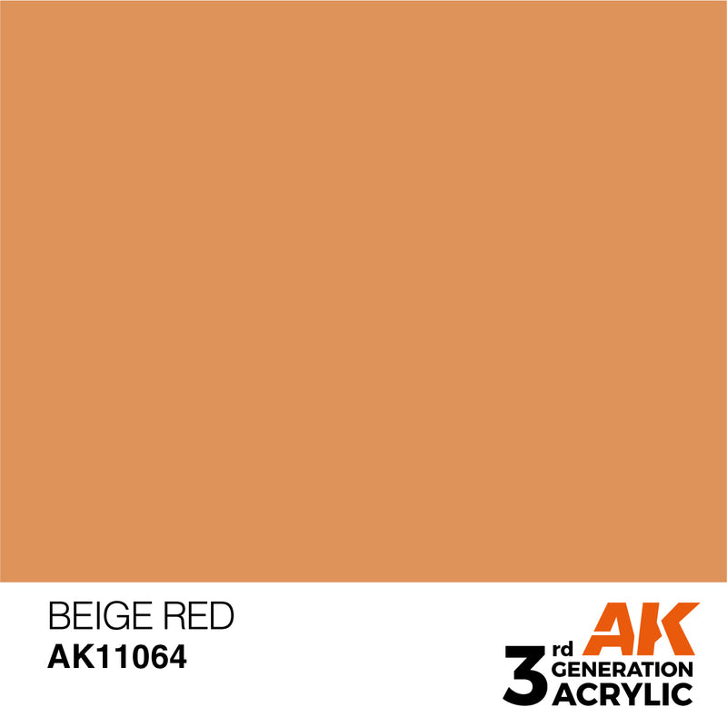 AK Interactive AK11064 3rd Gen Acrylic Beige Red 17ml