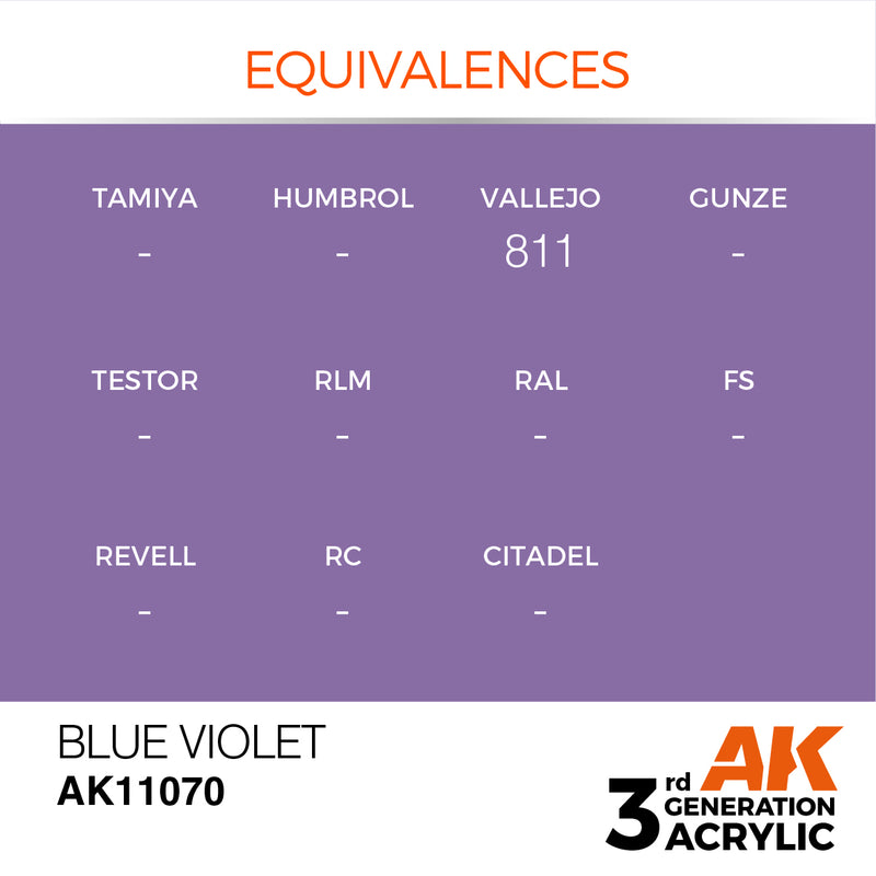 AK Interactive AK11070 3rd Gen Acrylic Blue Violet 17ml