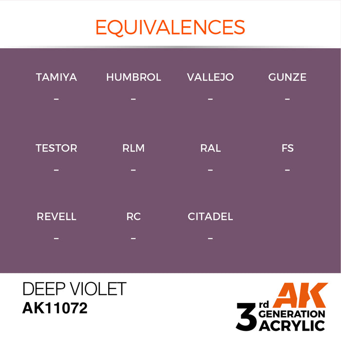 AK Interactive AK11072 3rd Gen Acrylic Deep Violet 17ml