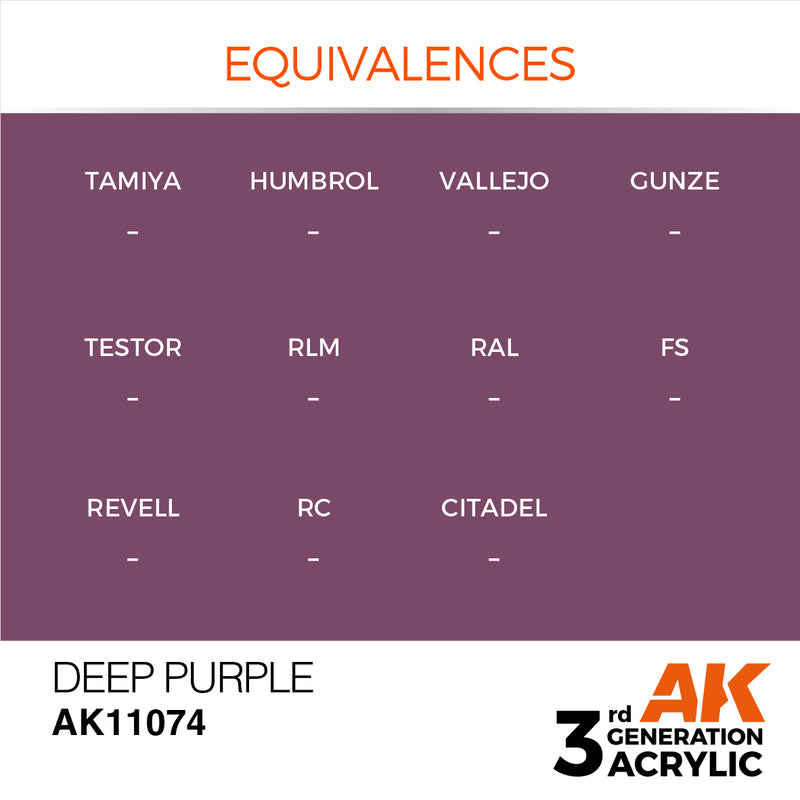 AK Interactive AK11074 3rd Gen Acrylic Deep Purple 17ml