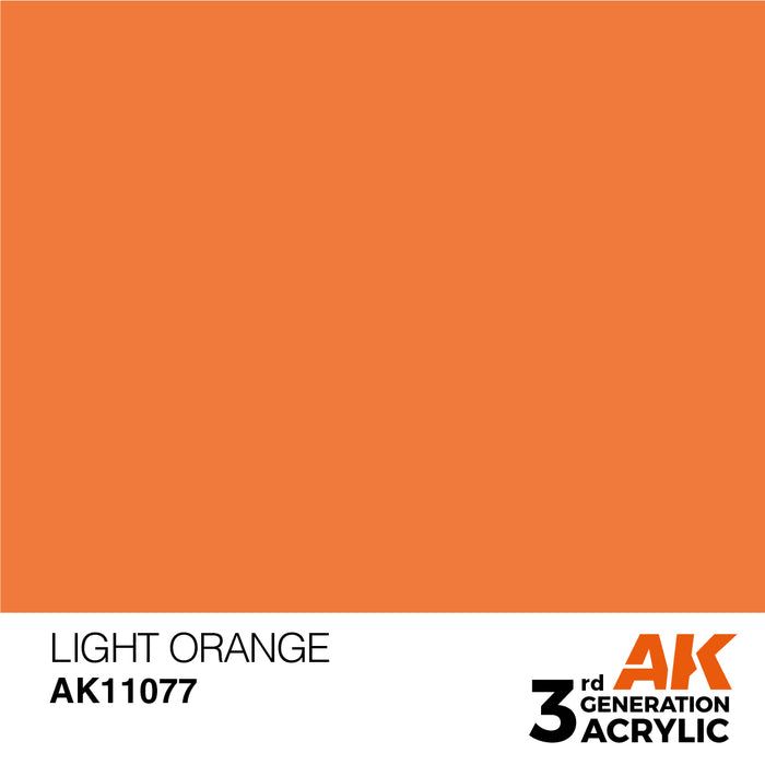 AK Interactive AK11077 3rd Gen Acrylic Light Orange 17ml
