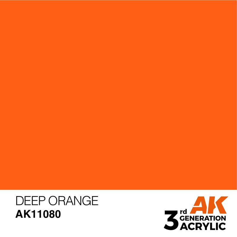 AK Interactive AK11080 3rd Gen Acrylic Deep Orange 17ml