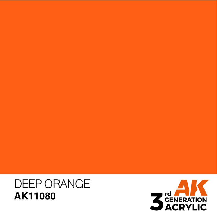 AK Interactive AK11080 3rd Gen Acrylic Deep Orange 17ml
