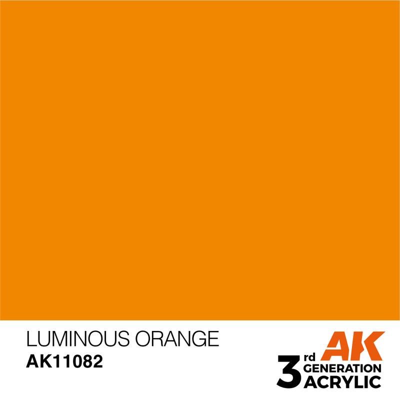 AK Interactive AK11082 3rd Gen Acrylic Luminous Orange 17ml