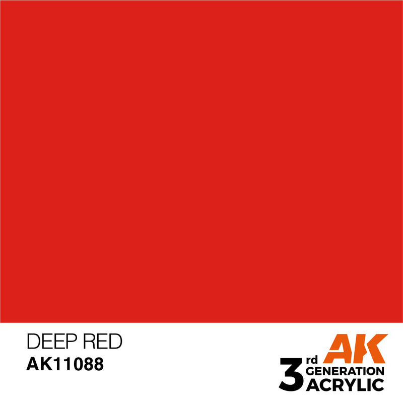 AK Interactive AK11088 3rd Gen Acrylic Deep Red 17ml