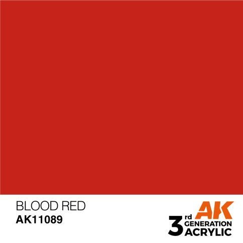AK Interactive AK11089 3rd Gen Acrylic Blood Red 17ml