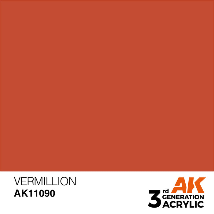 AK Interactive AK11090 3rd Gen Acrylic Vermillion 17ml