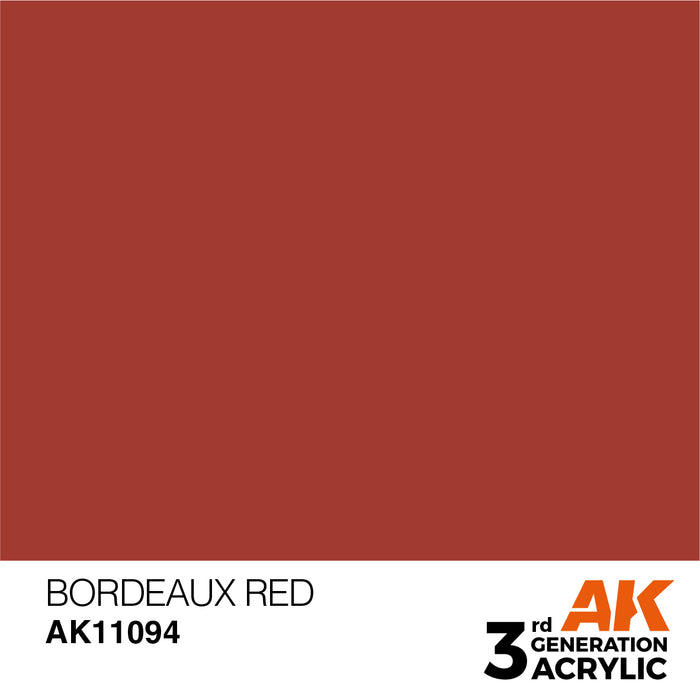 AK Interactive AK11094 3rd Gen Acrylic Bordeaux Red 17ml