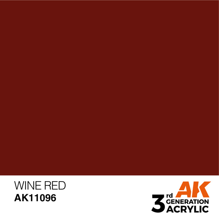 AK Interactive AK11096 3rd Gen Acrylic Wine Red 17ml
