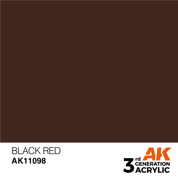 AK Interactive AK11098 3rd Gen Acrylic Black Red 17ml