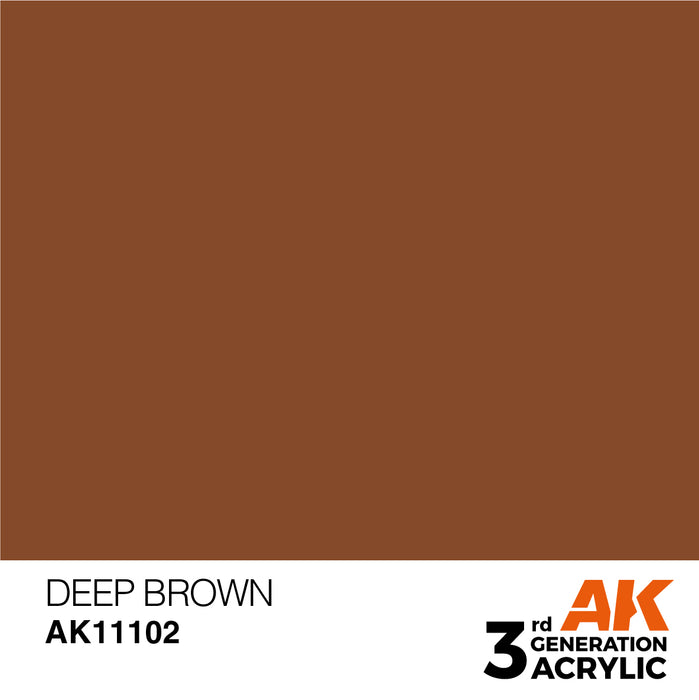AK Interactive AK11102 3rd Gen Acrylic Deep Brown 17ml