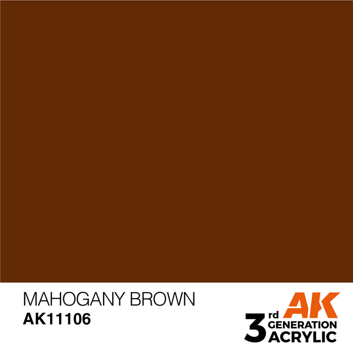 AK Interactive AK11106 3rd Gen Acrylic Mahogany Brown 17ml