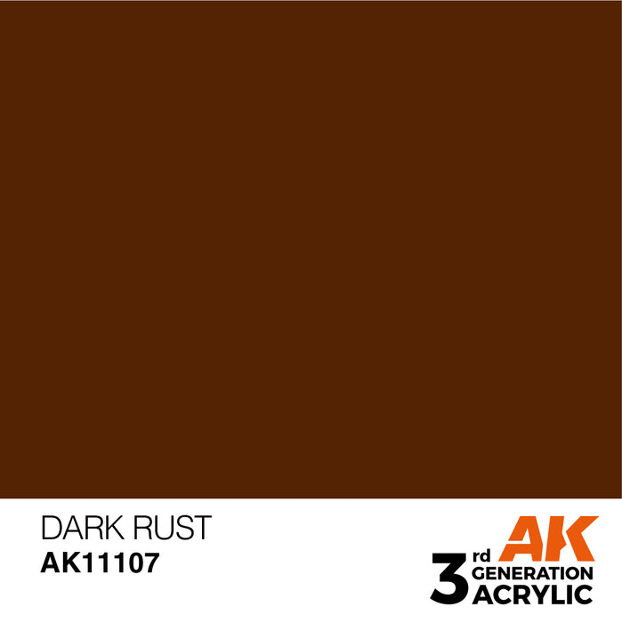 AK Interactive AK11107 3rd Gen Acrylic Dark Rust 17ml