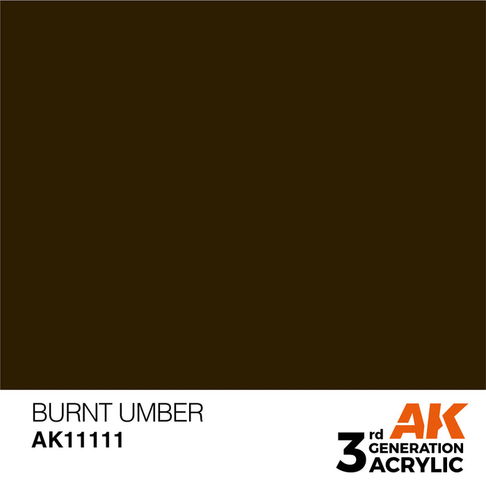 AK Interactive AK11111 3rd Gen Acrylic Burnt Umber 17ml