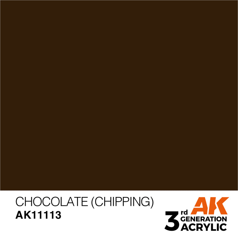AK Interactive AK11113 3rd Gen Acrylic Chocolate (Chipping) 17ml