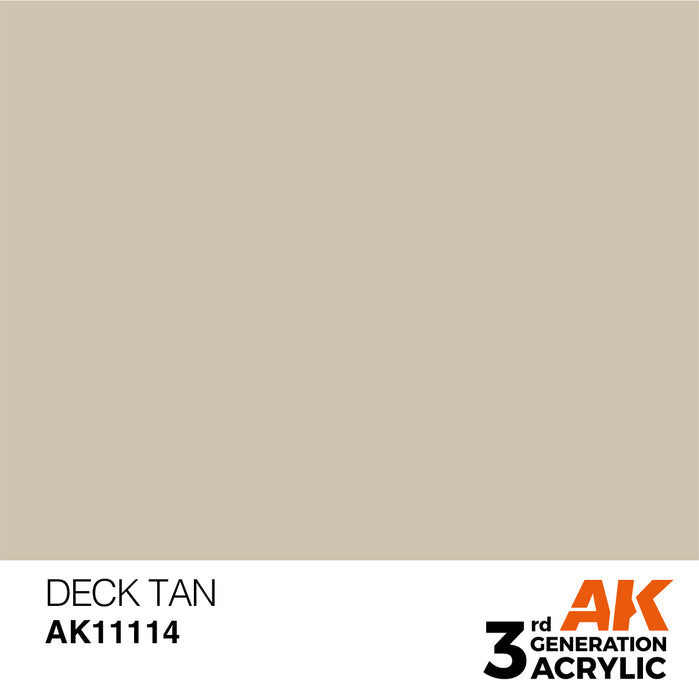 AK Interactive AK11114 3rd Gen Acrylic Deck Tan 17ml