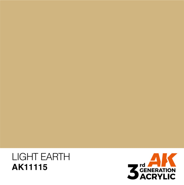 AK Interactive AK11115 3rd Gen Acrylic Light Earth 17ml