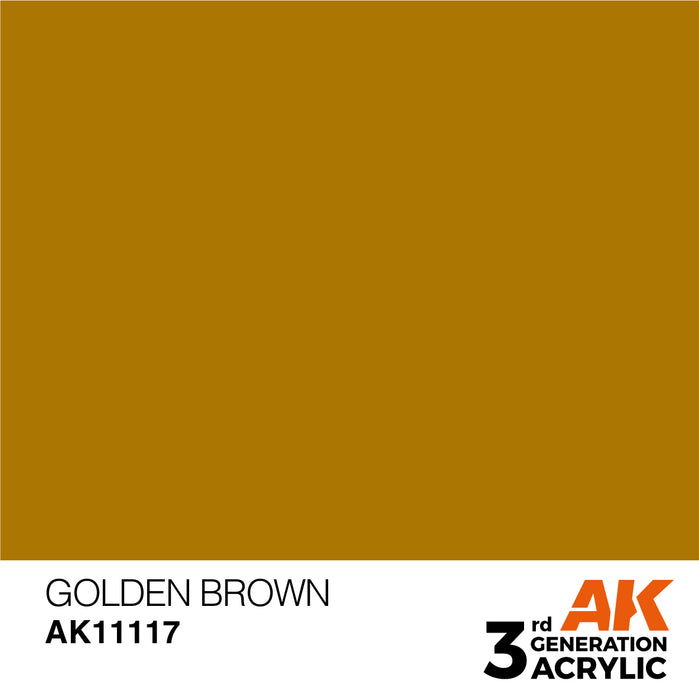 AK Interactive AK11117 3rd Gen Acrylic Golden Brown 17ml