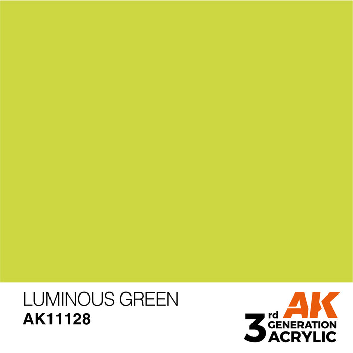 AK Interactive AK11128 3rd Gen Acrylic Luminous Green 17ml