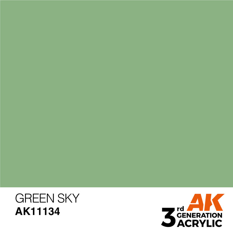 AK Interactive AK11134 3rd Gen Acrylic Green Sky 17ml
