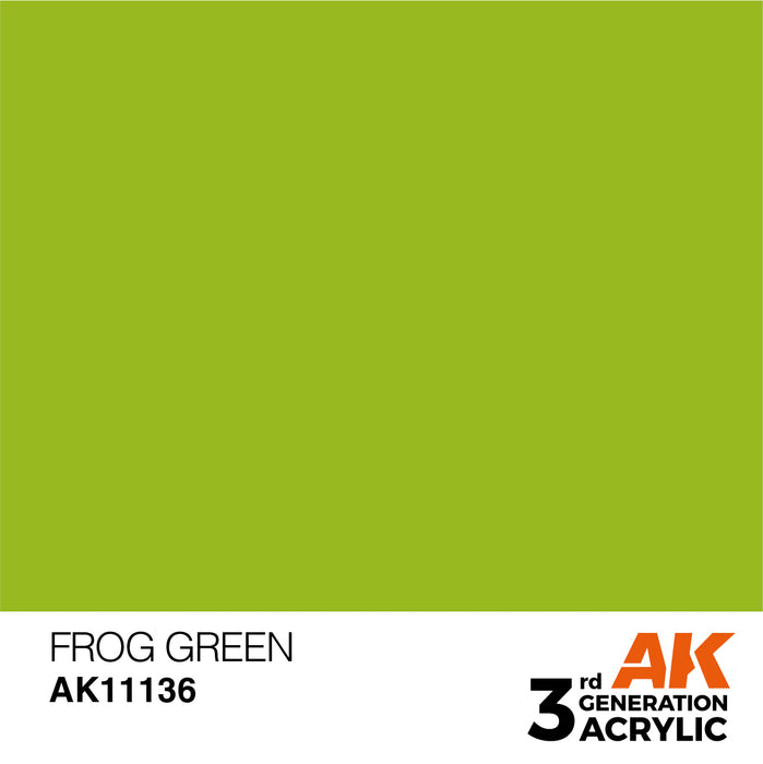AK Interactive AK11136 3rd Gen Acrylic Frog Green 17ml