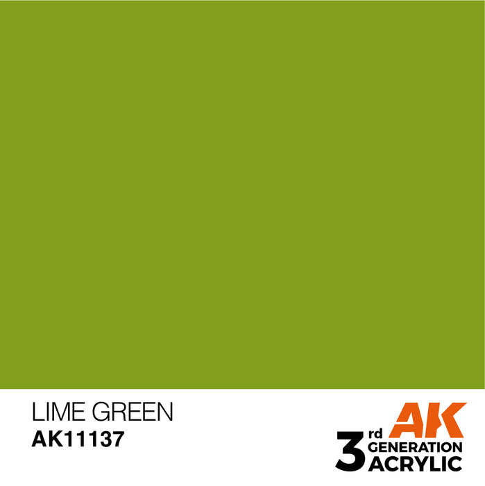 AK Interactive AK11137 3rd Gen Acrylic Lime Green 17ml