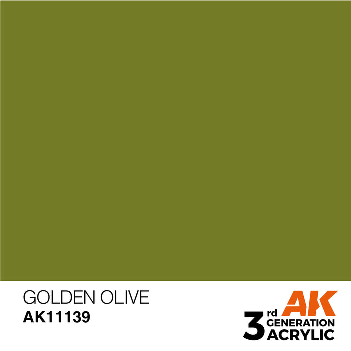 AK Interactive AK11139 3rd Gen Acrylic Golden Olive 17ml