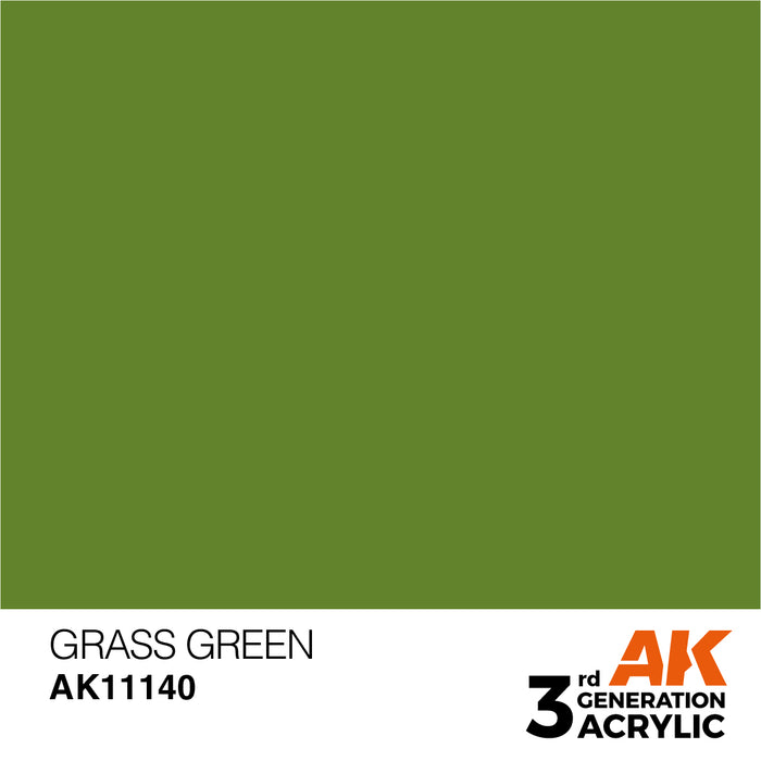 AK Interactive AK11140 3rd Gen Acrylic Grass Green 17ml