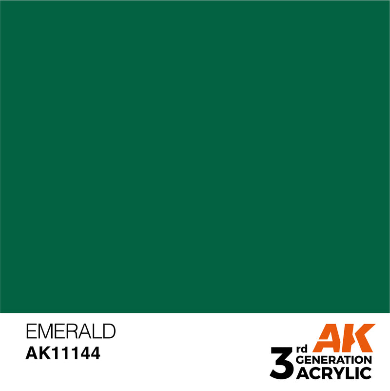 AK Interactive AK11144 3rd Gen Acrylic Emerald 17ml