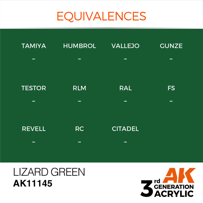 AK Interactive AK11145 3rd Gen Acrylic Lizard Green 17ml