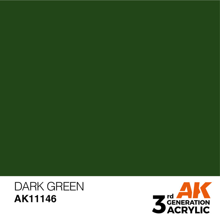 AK Interactive AK11146 3rd Gen Acrylic Dark Green 17ml