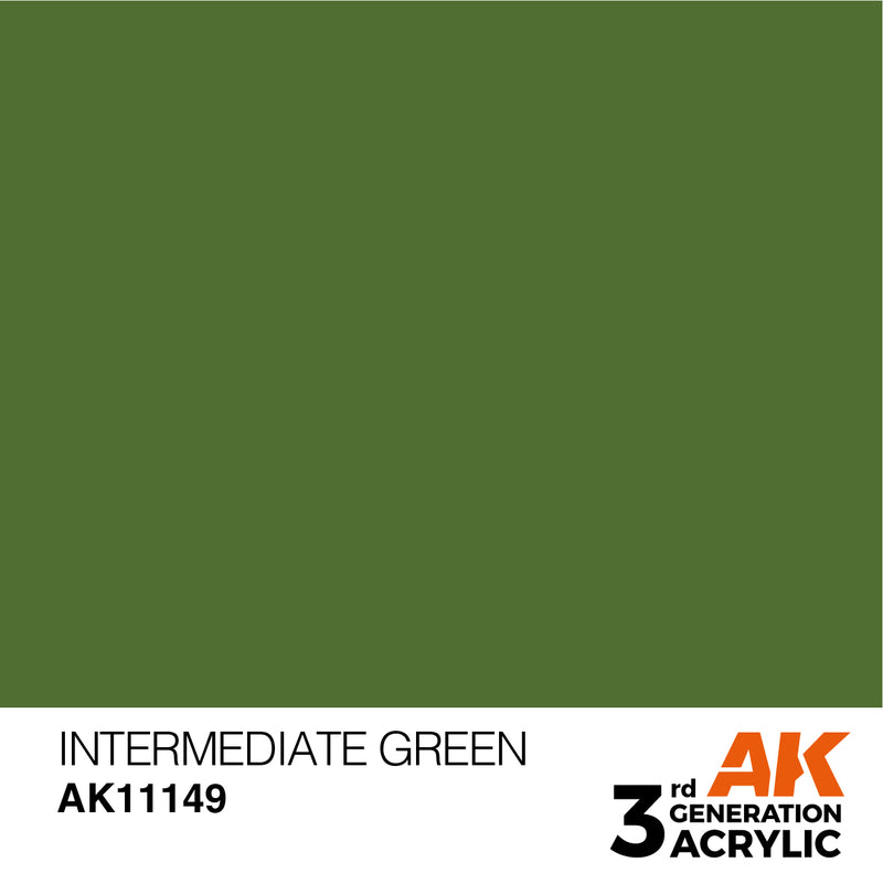 AK Interactive AK11149 3rd Gen Acrylic Intermediate Green 17ml