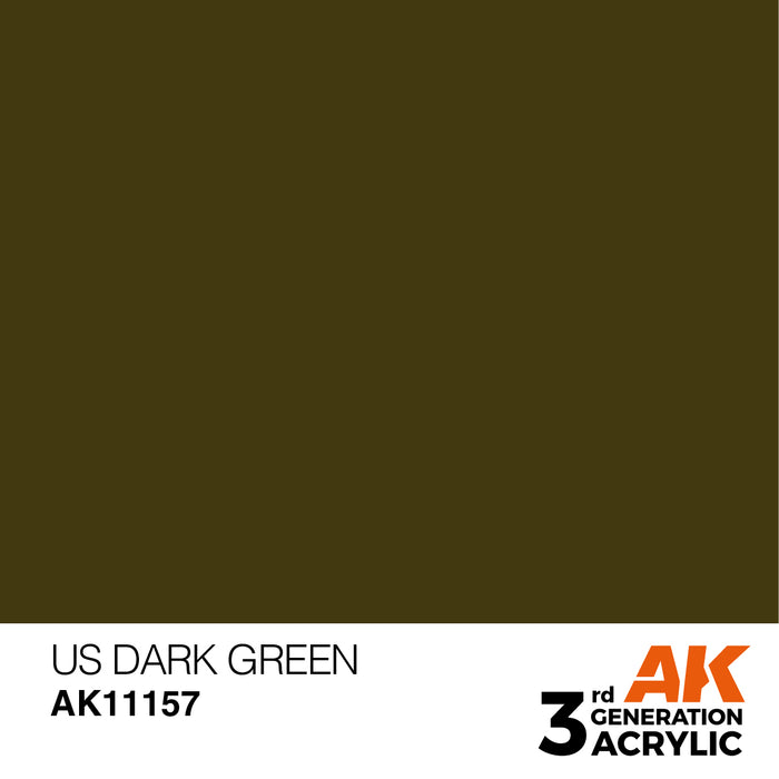 AK Interactive AK11157 3rd Gen Acrylic US Dark Green 17ml