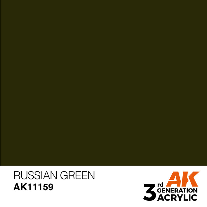 AK Interactive AK11159 3rd Gen Acrylic Russian Green 17ml