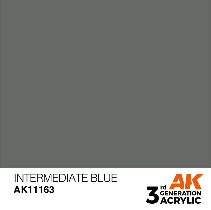 AK Interactive AK11163 3rd Gen Acrylic Intermediate Blue 17ml