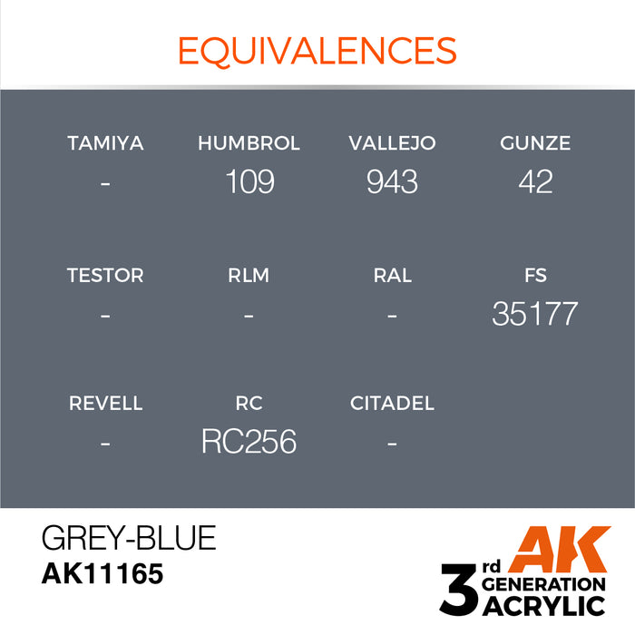AK Interactive AK11165 3rd Gen Acrylic Grey-Blue 17ml