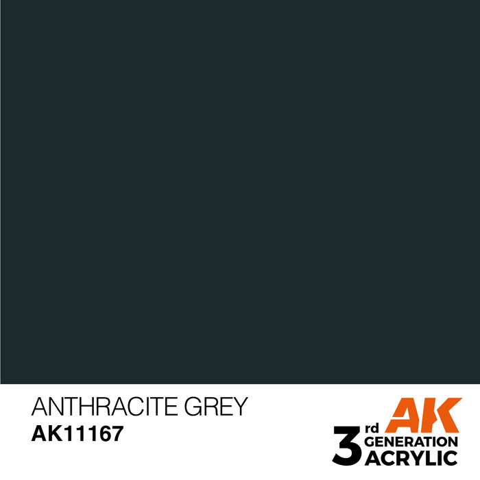 AK Interactive AK11167 3rd Gen Acrylic Anthracite Grey 17ml