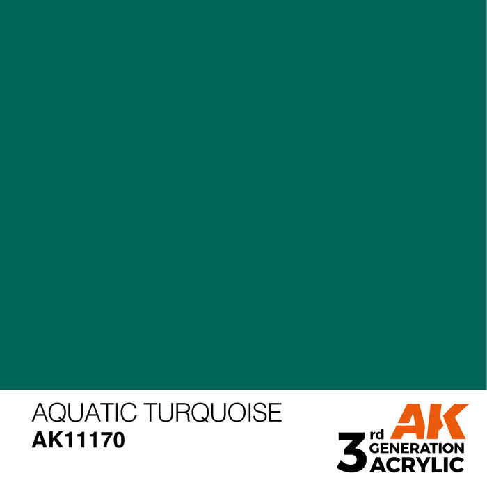 AK Interactive AK11170 3rd Gen Acrylic Aquatic Turquoise 17ml